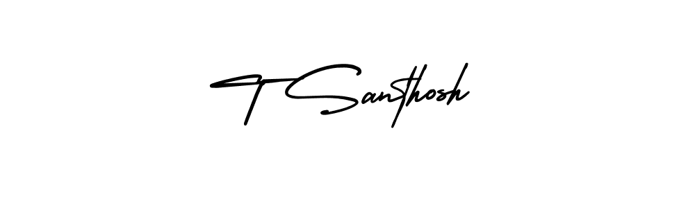 How to Draw T Santhosh signature style? AmerikaSignatureDemo-Regular is a latest design signature styles for name T Santhosh. T Santhosh signature style 3 images and pictures png