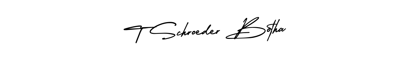 T Schroeder Botha stylish signature style. Best Handwritten Sign (AmerikaSignatureDemo-Regular) for my name. Handwritten Signature Collection Ideas for my name T Schroeder Botha. T Schroeder Botha signature style 3 images and pictures png