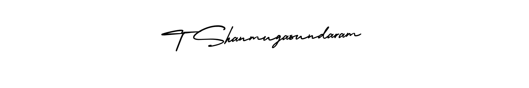 This is the best signature style for the T Shanmugasundaram name. Also you like these signature font (AmerikaSignatureDemo-Regular). Mix name signature. T Shanmugasundaram signature style 3 images and pictures png