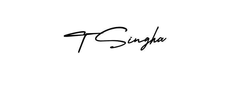 This is the best signature style for the T Singha name. Also you like these signature font (AmerikaSignatureDemo-Regular). Mix name signature. T Singha signature style 3 images and pictures png