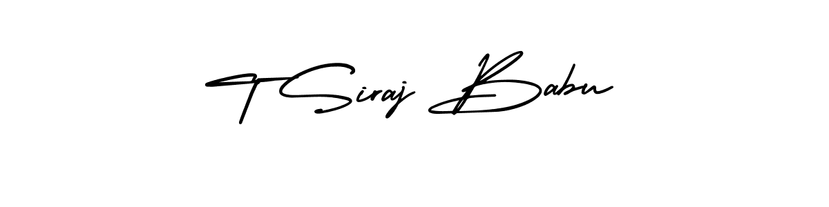 Also we have T Siraj Babu name is the best signature style. Create professional handwritten signature collection using AmerikaSignatureDemo-Regular autograph style. T Siraj Babu signature style 3 images and pictures png