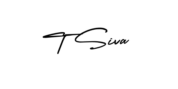 You should practise on your own different ways (AmerikaSignatureDemo-Regular) to write your name (T Siva) in signature. don't let someone else do it for you. T Siva signature style 3 images and pictures png