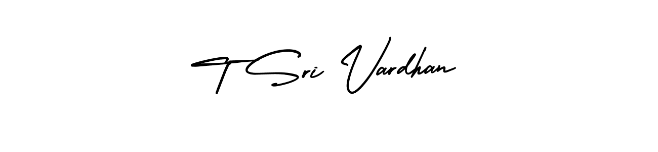 T Sri Vardhan stylish signature style. Best Handwritten Sign (AmerikaSignatureDemo-Regular) for my name. Handwritten Signature Collection Ideas for my name T Sri Vardhan. T Sri Vardhan signature style 3 images and pictures png