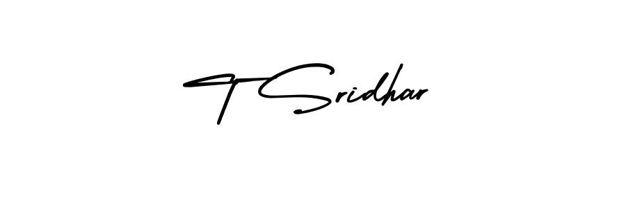 Similarly AmerikaSignatureDemo-Regular is the best handwritten signature design. Signature creator online .You can use it as an online autograph creator for name T Sridhar. T Sridhar signature style 3 images and pictures png