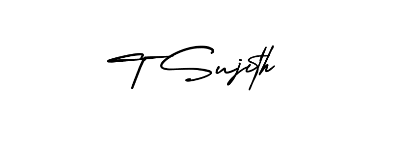 Check out images of Autograph of T Sujith name. Actor T Sujith Signature Style. AmerikaSignatureDemo-Regular is a professional sign style online. T Sujith signature style 3 images and pictures png