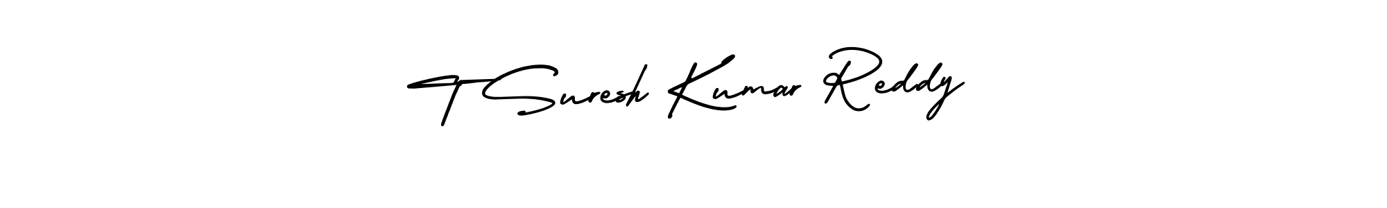 Also You can easily find your signature by using the search form. We will create T Suresh Kumar Reddy name handwritten signature images for you free of cost using AmerikaSignatureDemo-Regular sign style. T Suresh Kumar Reddy signature style 3 images and pictures png