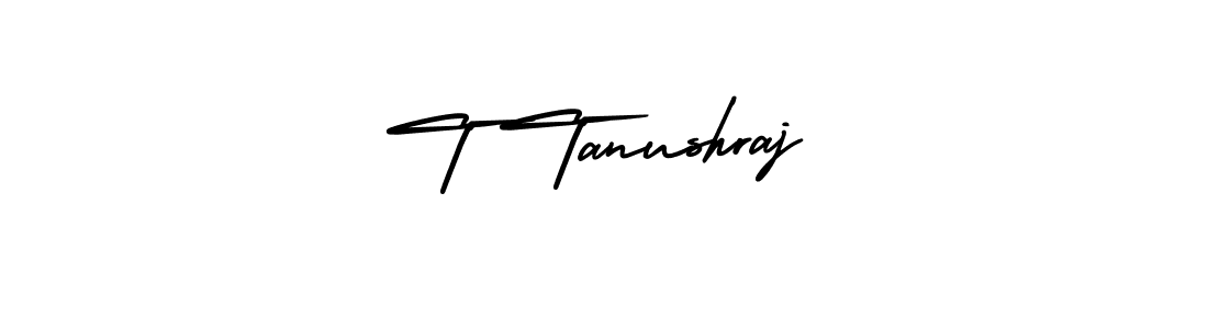 Create a beautiful signature design for name T Tanushraj. With this signature (AmerikaSignatureDemo-Regular) fonts, you can make a handwritten signature for free. T Tanushraj signature style 3 images and pictures png