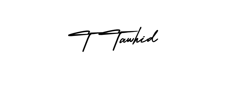 Also we have T Tawhid name is the best signature style. Create professional handwritten signature collection using AmerikaSignatureDemo-Regular autograph style. T Tawhid signature style 3 images and pictures png