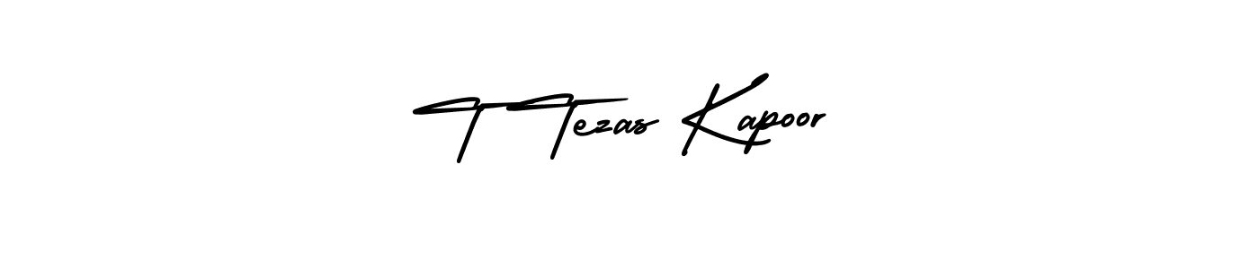 T Tezas Kapoor stylish signature style. Best Handwritten Sign (AmerikaSignatureDemo-Regular) for my name. Handwritten Signature Collection Ideas for my name T Tezas Kapoor. T Tezas Kapoor signature style 3 images and pictures png