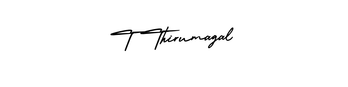 The best way (AmerikaSignatureDemo-Regular) to make a short signature is to pick only two or three words in your name. The name T Thirumagal include a total of six letters. For converting this name. T Thirumagal signature style 3 images and pictures png