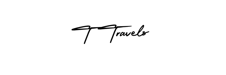 This is the best signature style for the T Travels name. Also you like these signature font (AmerikaSignatureDemo-Regular). Mix name signature. T Travels signature style 3 images and pictures png