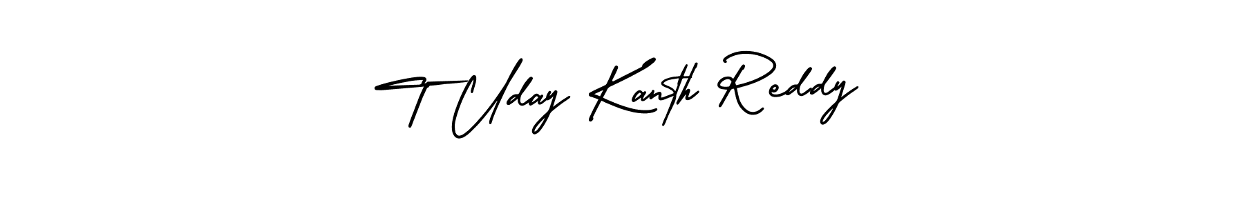 The best way (AmerikaSignatureDemo-Regular) to make a short signature is to pick only two or three words in your name. The name T Uday Kanth Reddy include a total of six letters. For converting this name. T Uday Kanth Reddy signature style 3 images and pictures png
