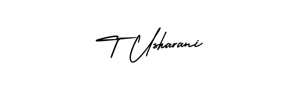 How to Draw T Usharani signature style? AmerikaSignatureDemo-Regular is a latest design signature styles for name T Usharani. T Usharani signature style 3 images and pictures png