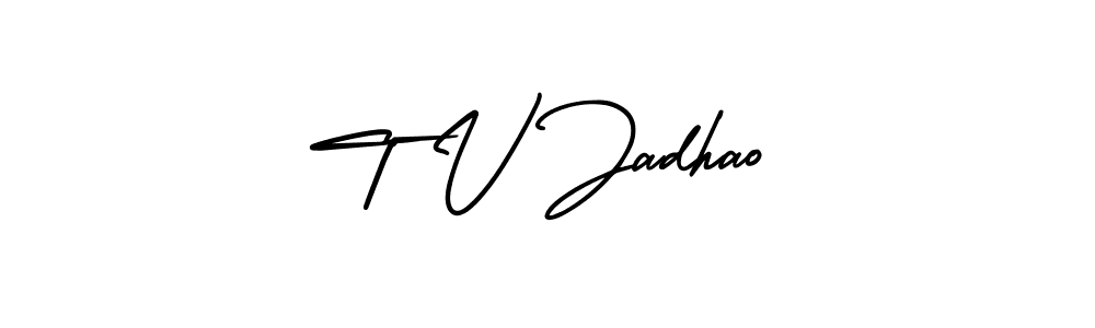 Here are the top 10 professional signature styles for the name T V Jadhao. These are the best autograph styles you can use for your name. T V Jadhao signature style 3 images and pictures png