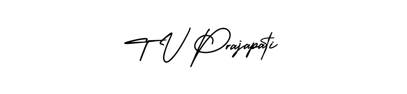 Similarly AmerikaSignatureDemo-Regular is the best handwritten signature design. Signature creator online .You can use it as an online autograph creator for name T V Prajapati. T V Prajapati signature style 3 images and pictures png