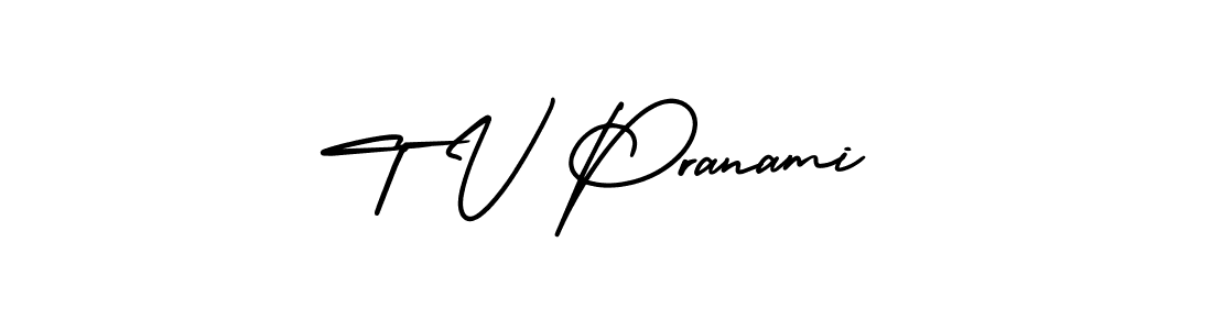 Make a beautiful signature design for name T V Pranami. Use this online signature maker to create a handwritten signature for free. T V Pranami signature style 3 images and pictures png