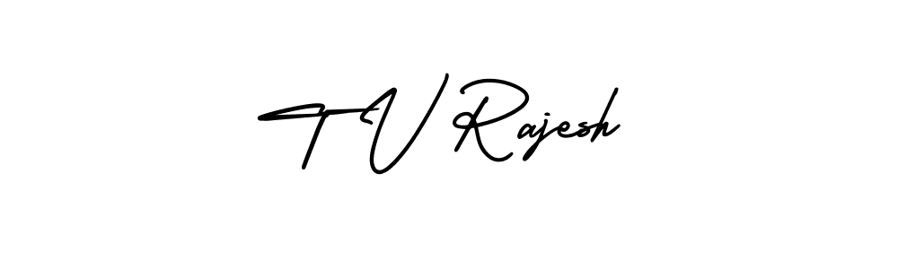 How to make T V Rajesh signature? AmerikaSignatureDemo-Regular is a professional autograph style. Create handwritten signature for T V Rajesh name. T V Rajesh signature style 3 images and pictures png