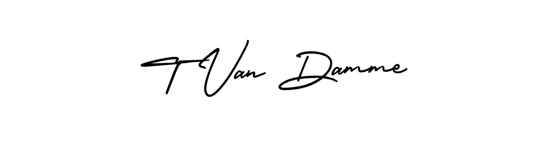 Create a beautiful signature design for name T Van Damme. With this signature (AmerikaSignatureDemo-Regular) fonts, you can make a handwritten signature for free. T Van Damme signature style 3 images and pictures png