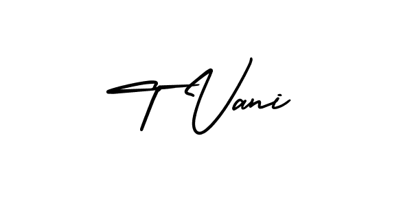 Similarly AmerikaSignatureDemo-Regular is the best handwritten signature design. Signature creator online .You can use it as an online autograph creator for name T Vani. T Vani signature style 3 images and pictures png