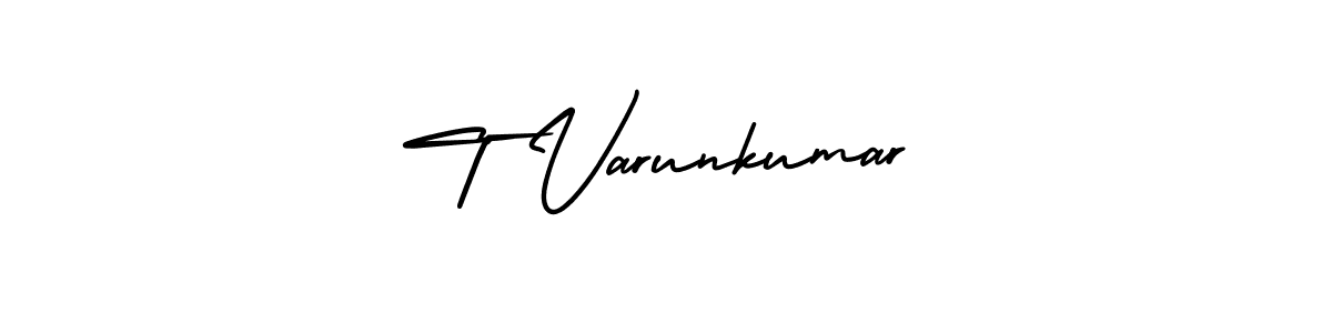 Make a beautiful signature design for name T Varunkumar. With this signature (AmerikaSignatureDemo-Regular) style, you can create a handwritten signature for free. T Varunkumar signature style 3 images and pictures png