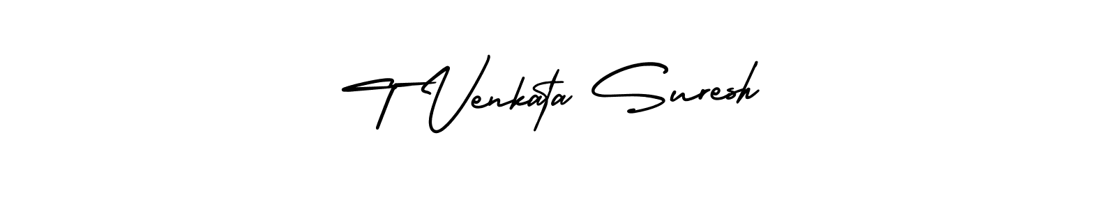 AmerikaSignatureDemo-Regular is a professional signature style that is perfect for those who want to add a touch of class to their signature. It is also a great choice for those who want to make their signature more unique. Get T Venkata Suresh name to fancy signature for free. T Venkata Suresh signature style 3 images and pictures png