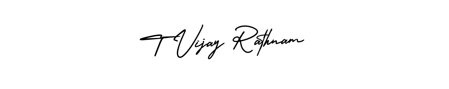 It looks lik you need a new signature style for name T Vijay Rathnam. Design unique handwritten (AmerikaSignatureDemo-Regular) signature with our free signature maker in just a few clicks. T Vijay Rathnam signature style 3 images and pictures png