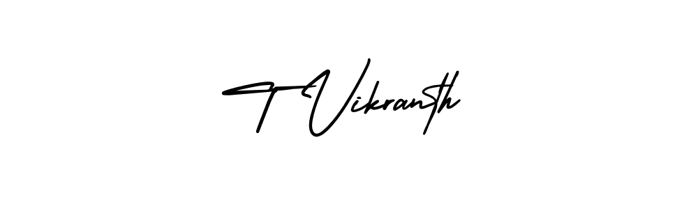 How to Draw T Vikranth signature style? AmerikaSignatureDemo-Regular is a latest design signature styles for name T Vikranth. T Vikranth signature style 3 images and pictures png