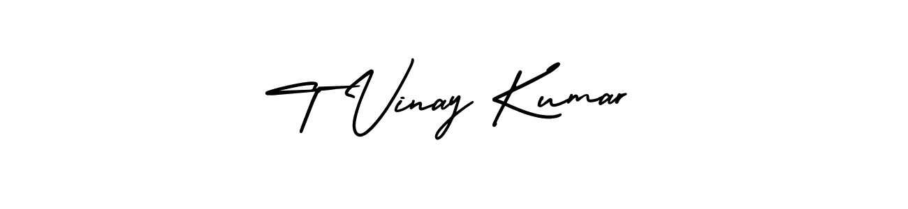 Also You can easily find your signature by using the search form. We will create T Vinay Kumar name handwritten signature images for you free of cost using AmerikaSignatureDemo-Regular sign style. T Vinay Kumar signature style 3 images and pictures png