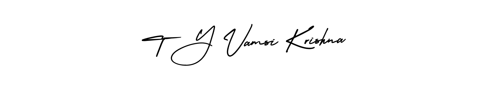 Design your own signature with our free online signature maker. With this signature software, you can create a handwritten (AmerikaSignatureDemo-Regular) signature for name T Y Vamsi Krishna. T Y Vamsi Krishna signature style 3 images and pictures png