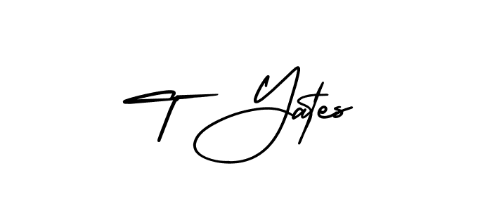 Design your own signature with our free online signature maker. With this signature software, you can create a handwritten (AmerikaSignatureDemo-Regular) signature for name T Yates. T Yates signature style 3 images and pictures png