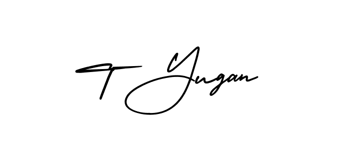 Make a beautiful signature design for name T Yugan. Use this online signature maker to create a handwritten signature for free. T Yugan signature style 3 images and pictures png