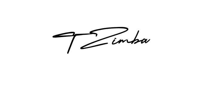 T Zimba stylish signature style. Best Handwritten Sign (AmerikaSignatureDemo-Regular) for my name. Handwritten Signature Collection Ideas for my name T Zimba. T Zimba signature style 3 images and pictures png
