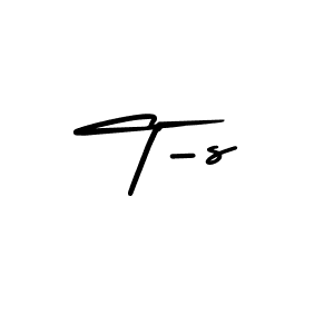 Use a signature maker to create a handwritten signature online. With this signature software, you can design (AmerikaSignatureDemo-Regular) your own signature for name T-s. T-s signature style 3 images and pictures png