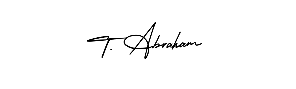 How to make T. Abraham signature? AmerikaSignatureDemo-Regular is a professional autograph style. Create handwritten signature for T. Abraham name. T. Abraham signature style 3 images and pictures png