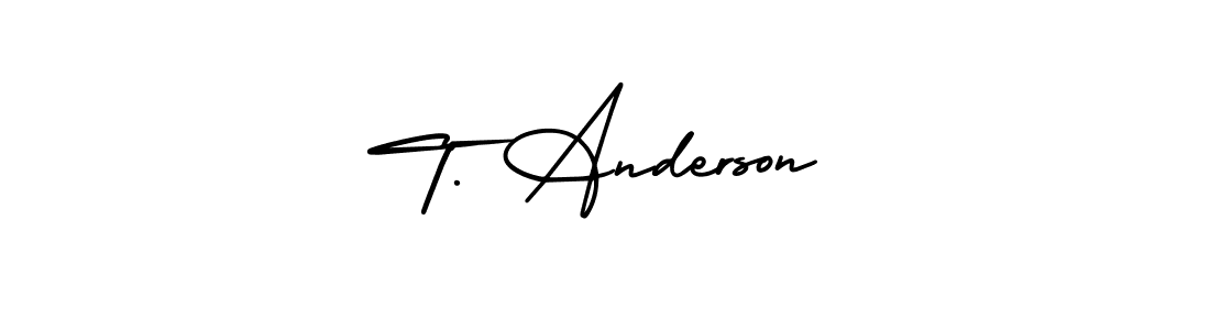 Check out images of Autograph of T. Anderson name. Actor T. Anderson Signature Style. AmerikaSignatureDemo-Regular is a professional sign style online. T. Anderson signature style 3 images and pictures png