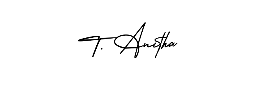 Also we have T. Anitha name is the best signature style. Create professional handwritten signature collection using AmerikaSignatureDemo-Regular autograph style. T. Anitha signature style 3 images and pictures png