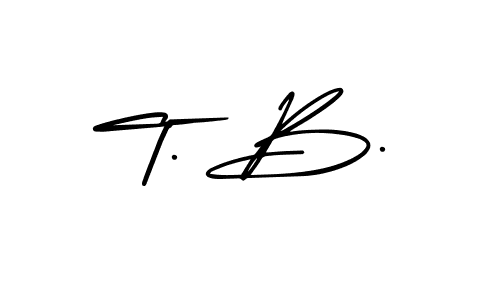 Create a beautiful signature design for name T. B.. With this signature (AmerikaSignatureDemo-Regular) fonts, you can make a handwritten signature for free. T. B. signature style 3 images and pictures png