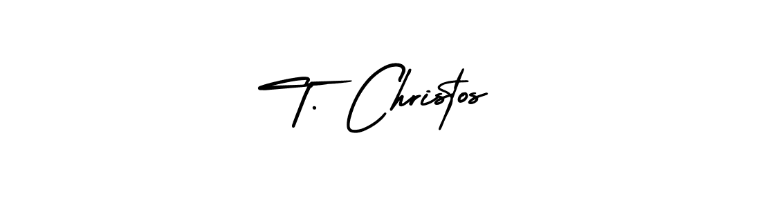 This is the best signature style for the T. Christos name. Also you like these signature font (AmerikaSignatureDemo-Regular). Mix name signature. T. Christos signature style 3 images and pictures png