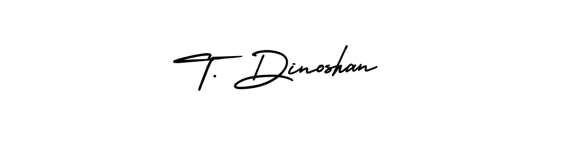 T. Dinoshan stylish signature style. Best Handwritten Sign (AmerikaSignatureDemo-Regular) for my name. Handwritten Signature Collection Ideas for my name T. Dinoshan. T. Dinoshan signature style 3 images and pictures png