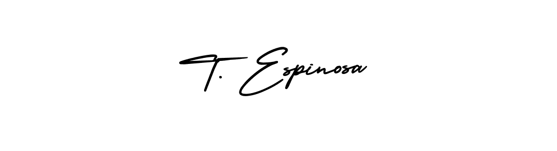 How to make T. Espinosa signature? AmerikaSignatureDemo-Regular is a professional autograph style. Create handwritten signature for T. Espinosa name. T. Espinosa signature style 3 images and pictures png