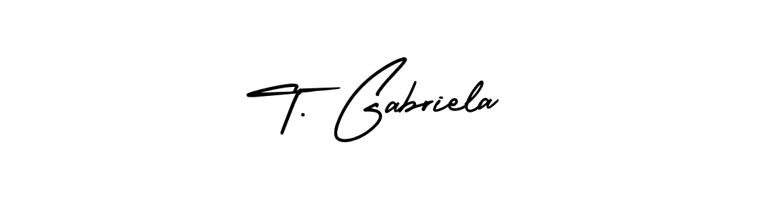 Also You can easily find your signature by using the search form. We will create T. Gabriela name handwritten signature images for you free of cost using AmerikaSignatureDemo-Regular sign style. T. Gabriela signature style 3 images and pictures png