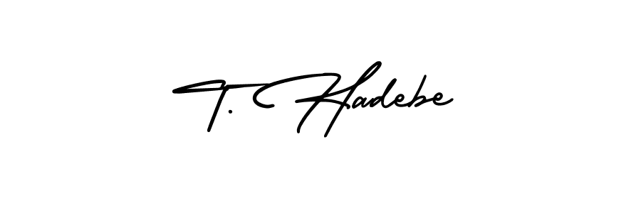 Best and Professional Signature Style for T. Hadebe. AmerikaSignatureDemo-Regular Best Signature Style Collection. T. Hadebe signature style 3 images and pictures png