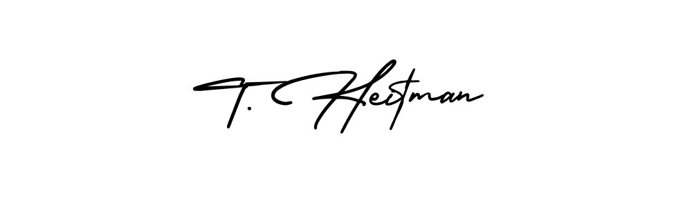 T. Heitman stylish signature style. Best Handwritten Sign (AmerikaSignatureDemo-Regular) for my name. Handwritten Signature Collection Ideas for my name T. Heitman. T. Heitman signature style 3 images and pictures png