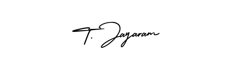 Make a beautiful signature design for name T. Jayaram. With this signature (AmerikaSignatureDemo-Regular) style, you can create a handwritten signature for free. T. Jayaram signature style 3 images and pictures png