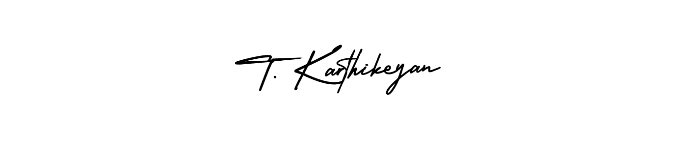 Use a signature maker to create a handwritten signature online. With this signature software, you can design (AmerikaSignatureDemo-Regular) your own signature for name T. Karthikeyan. T. Karthikeyan signature style 3 images and pictures png