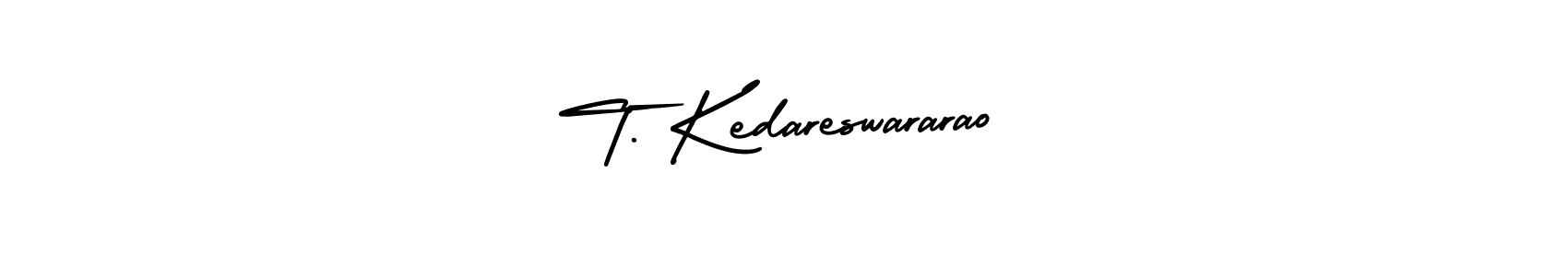 Create a beautiful signature design for name T. Kedareswararao. With this signature (AmerikaSignatureDemo-Regular) fonts, you can make a handwritten signature for free. T. Kedareswararao signature style 3 images and pictures png