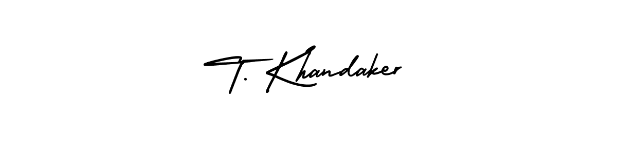 if you are searching for the best signature style for your name T. Khandaker. so please give up your signature search. here we have designed multiple signature styles  using AmerikaSignatureDemo-Regular. T. Khandaker signature style 3 images and pictures png