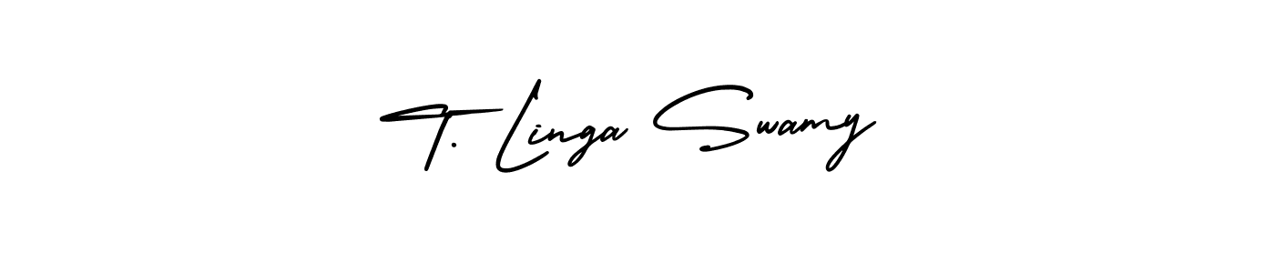 if you are searching for the best signature style for your name T. Linga Swamy. so please give up your signature search. here we have designed multiple signature styles  using AmerikaSignatureDemo-Regular. T. Linga Swamy signature style 3 images and pictures png