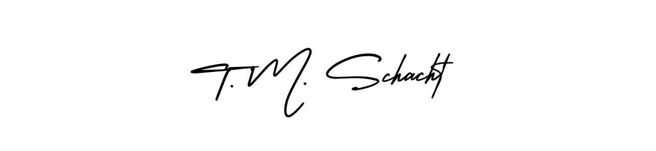 Create a beautiful signature design for name T. M. Schacht. With this signature (AmerikaSignatureDemo-Regular) fonts, you can make a handwritten signature for free. T. M. Schacht signature style 3 images and pictures png