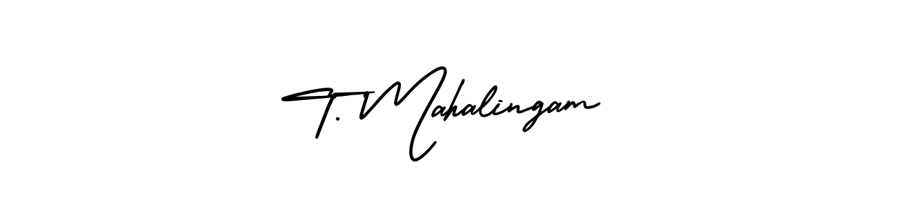 AmerikaSignatureDemo-Regular is a professional signature style that is perfect for those who want to add a touch of class to their signature. It is also a great choice for those who want to make their signature more unique. Get T. Mahalingam name to fancy signature for free. T. Mahalingam signature style 3 images and pictures png